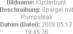 Bildname: Kunterbunt
Beschreibung: Spargel mit Rumpsteak
Datum (Datei): 2009:05:13 19:45:36
